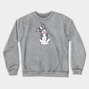 Boston Terrier with Glasses & Bowtie Crewneck Sweatshirt